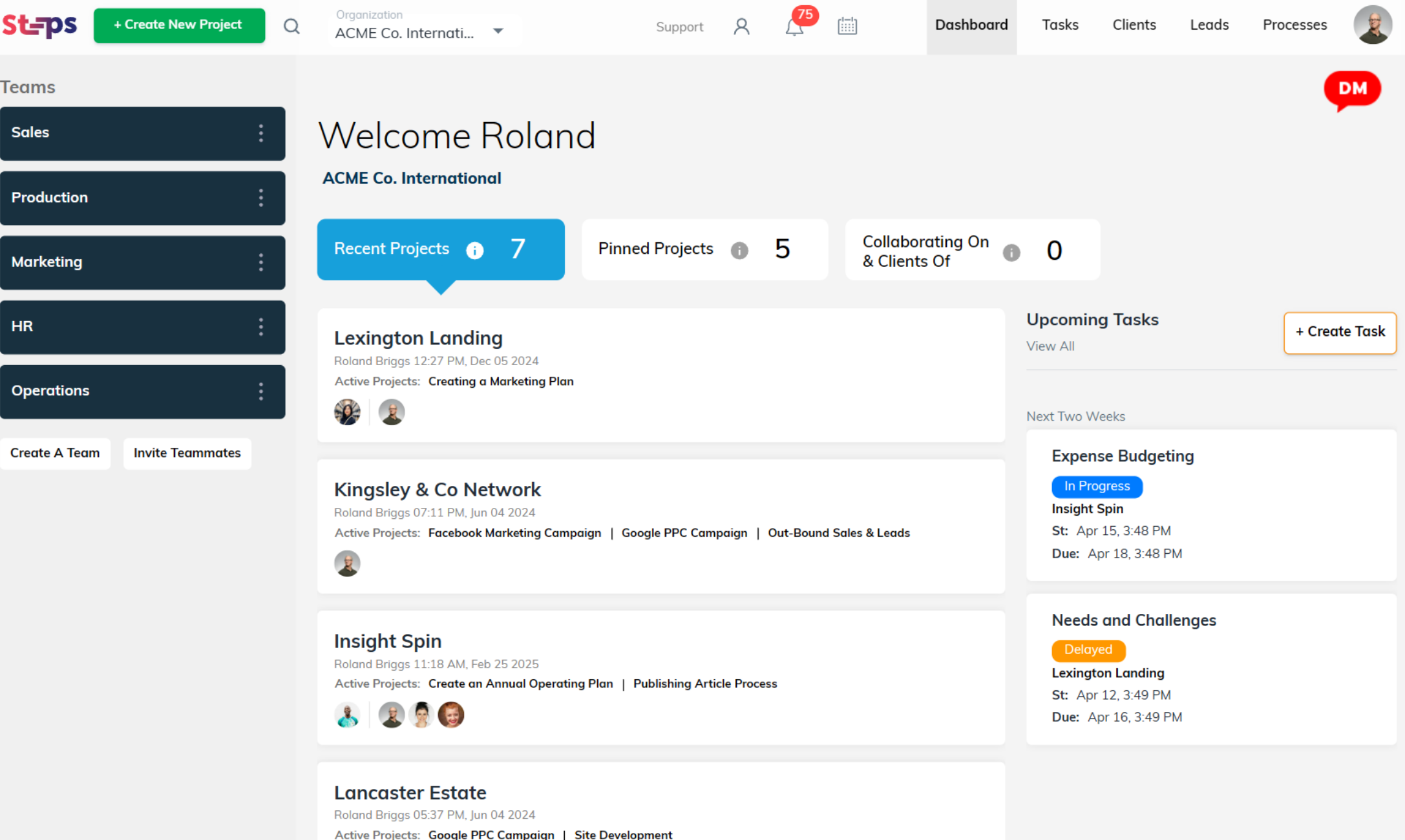 Steps UI