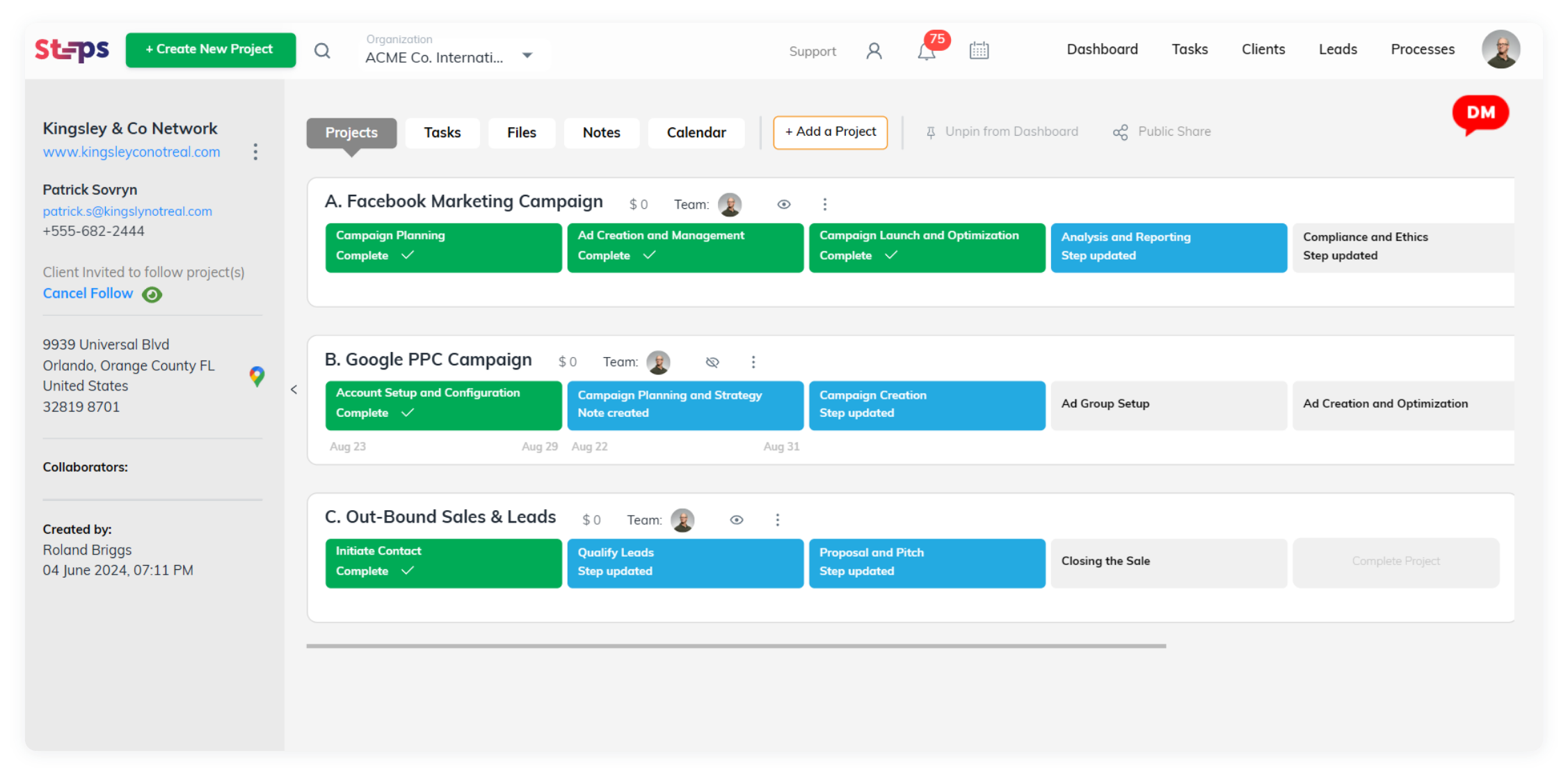 Steps UI