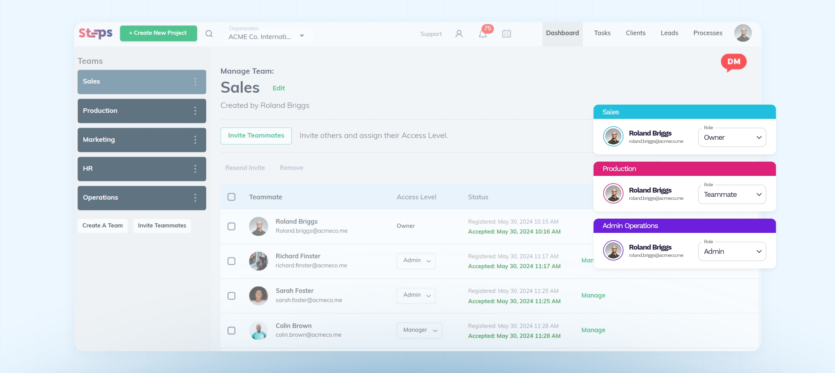 Steps UI