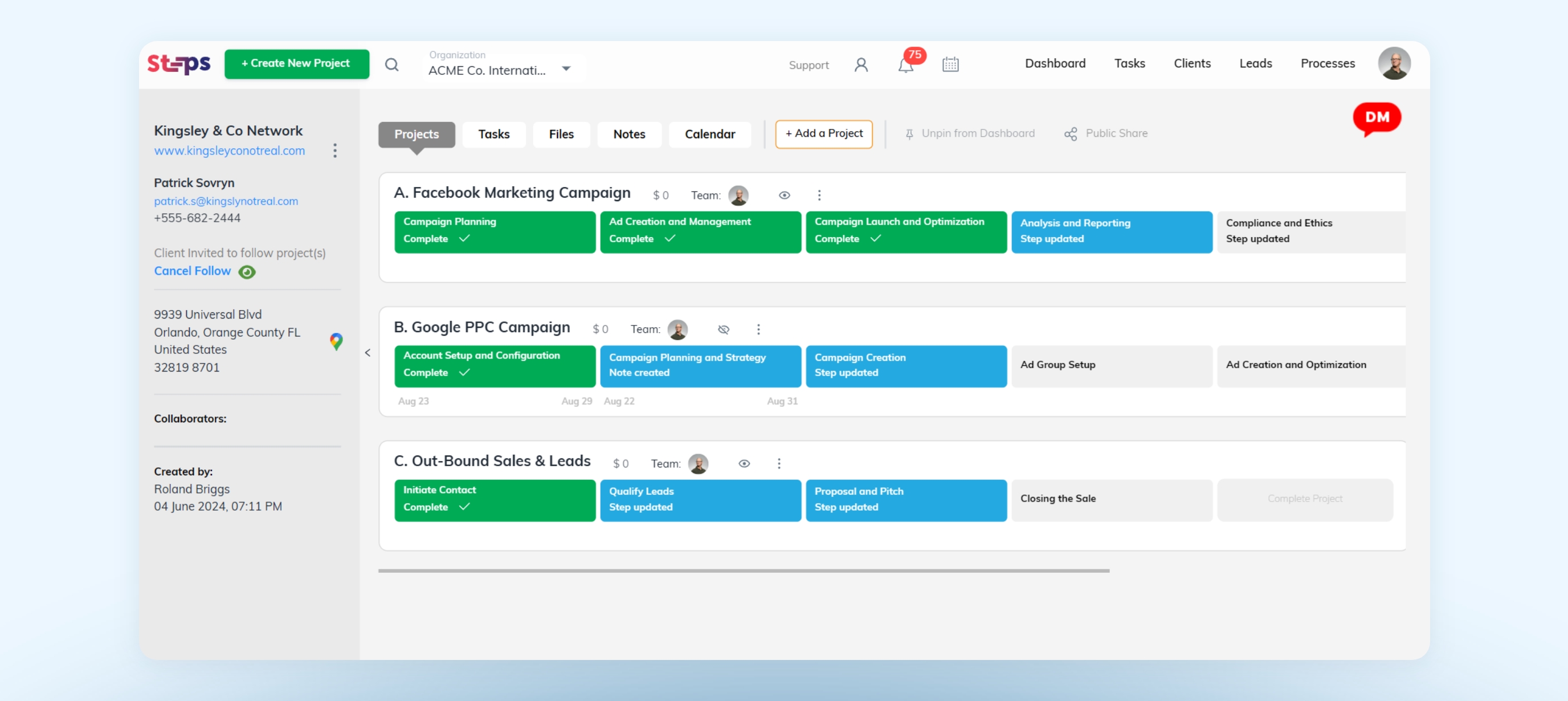 Steps UI