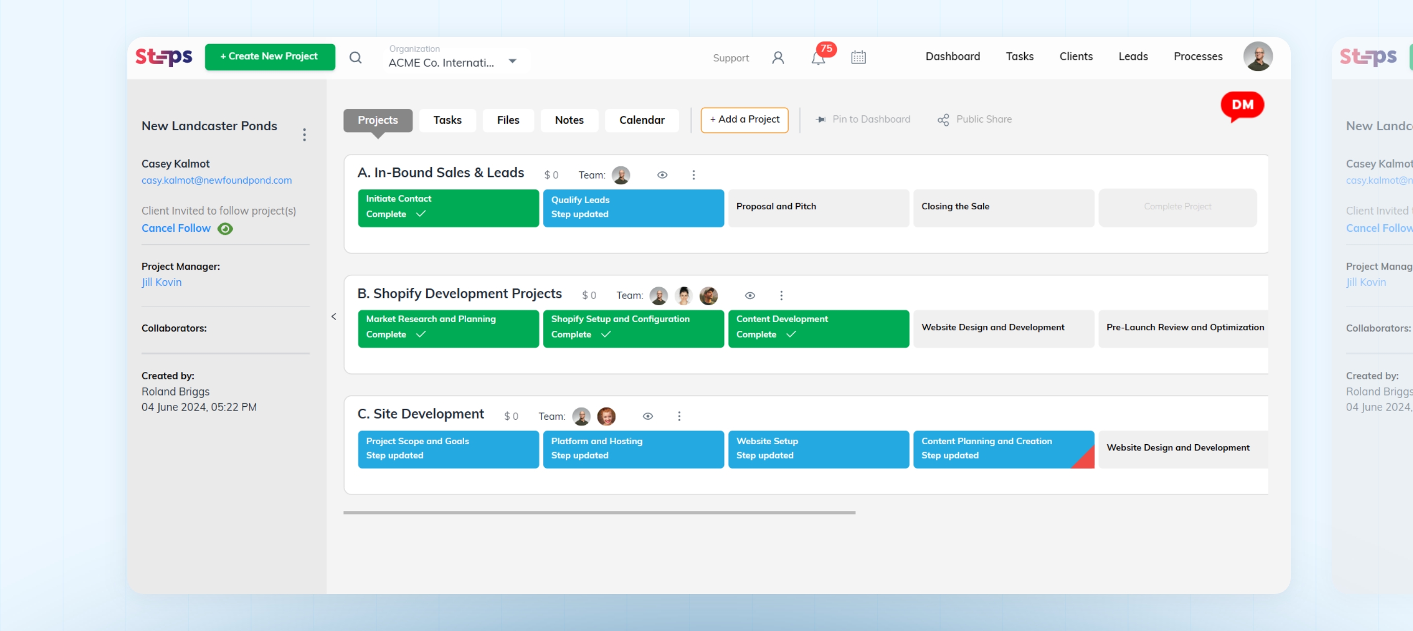 Steps UI