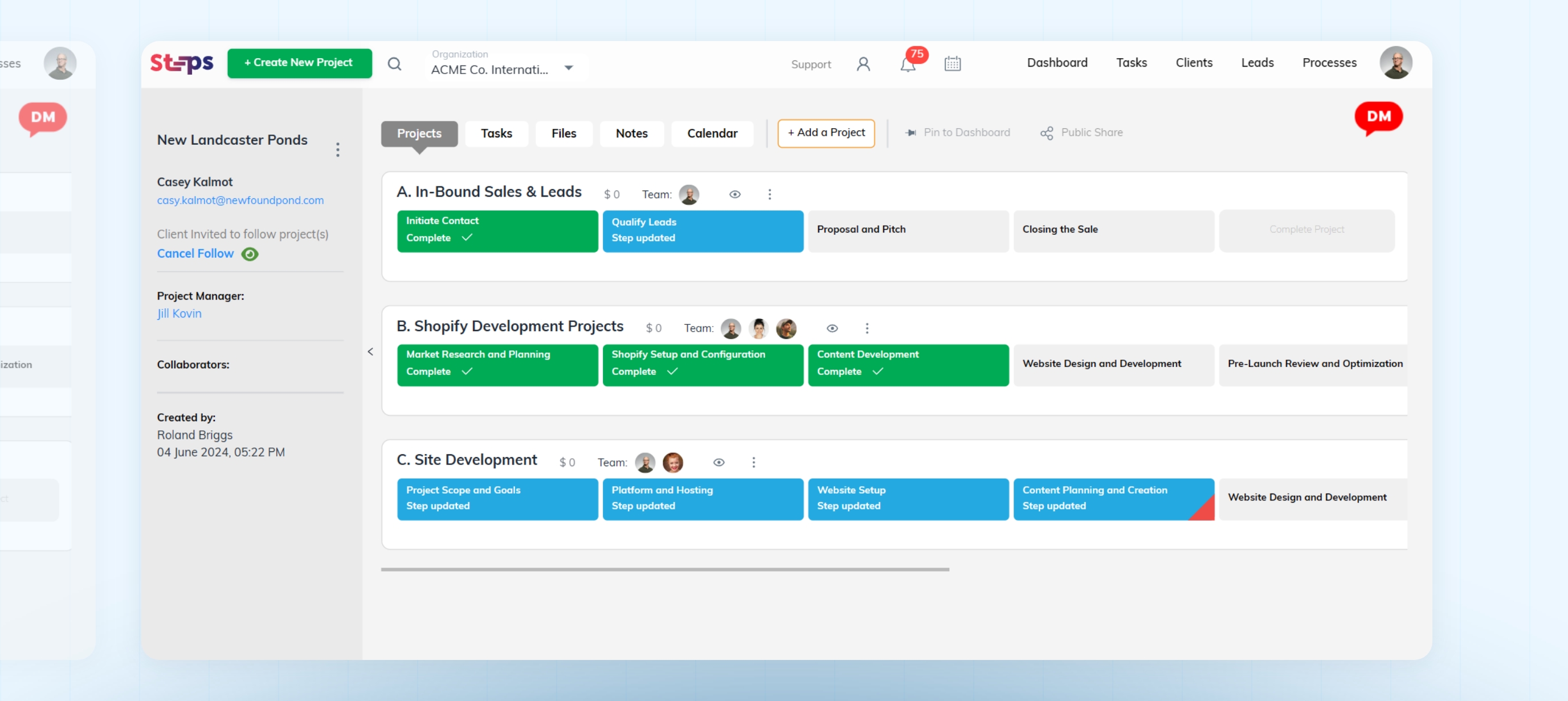 Steps UI