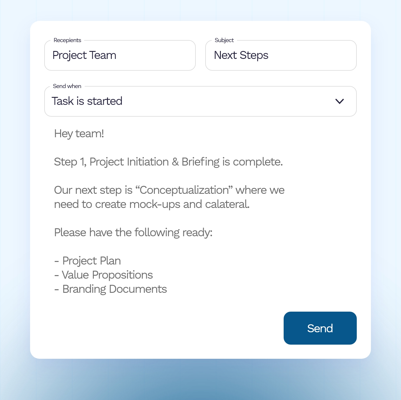 Steps UI