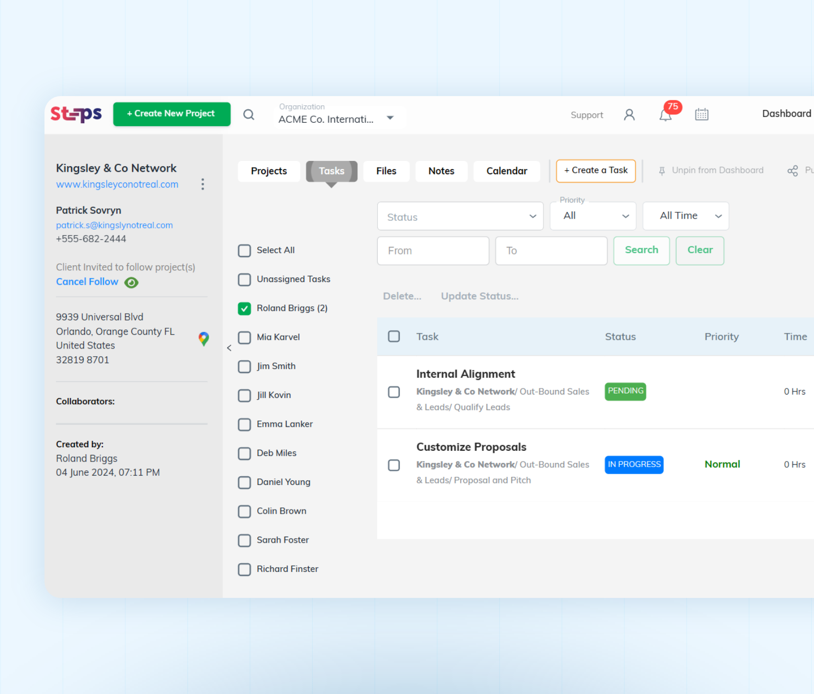 Steps UI